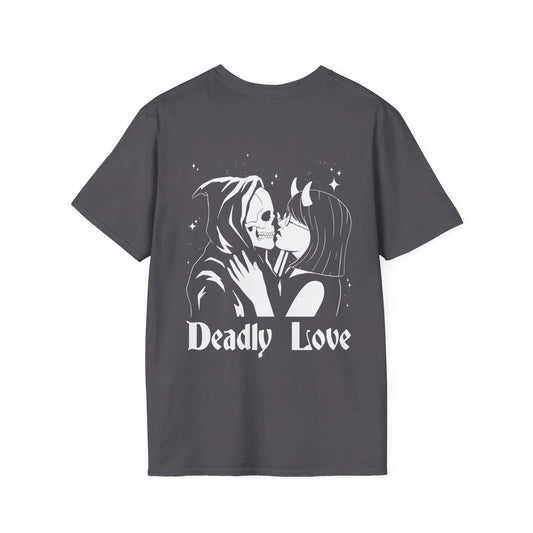 Deadly Love - Anime World - Unisex T-Shirt - Back Print - STREET STYLE
