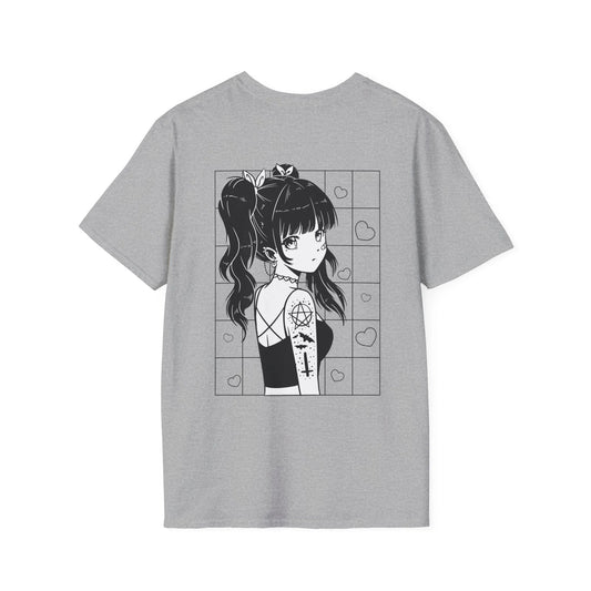 Dark Cute Anime Girl - Anime World - Unisex T-Shirt - Back Print - STREET STYLE