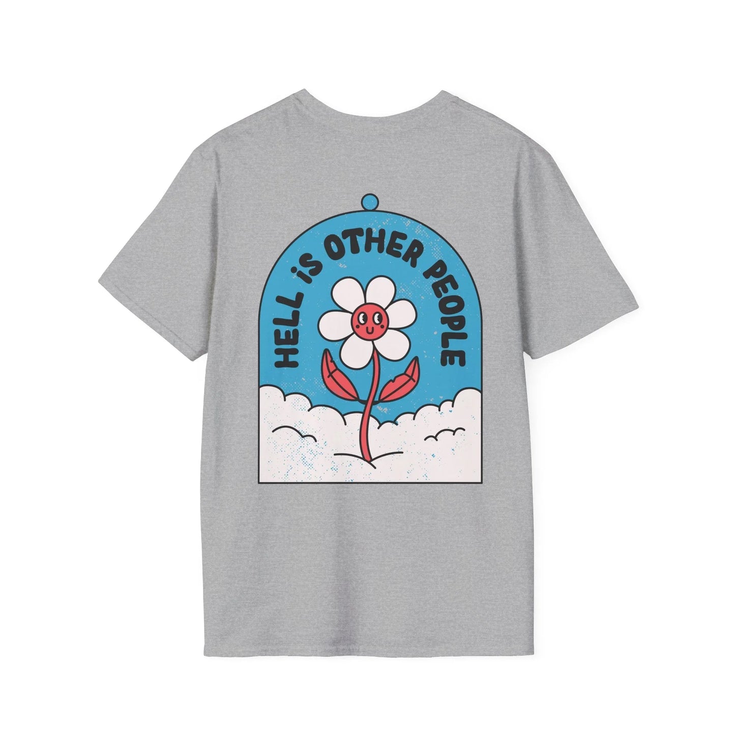 Hell is other People - Antisocial Retro - Unisex T-Shirt - Back Print - STREET STYLE