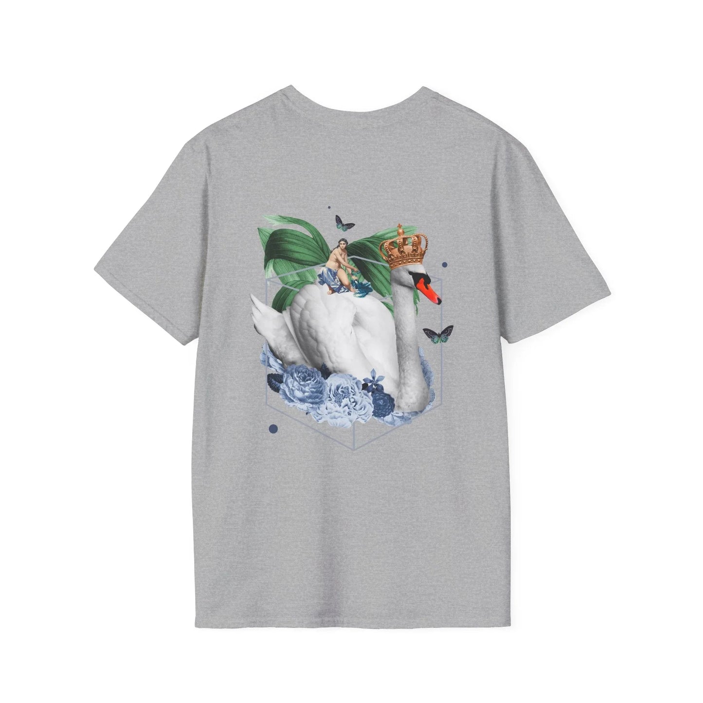 Swan - Quirky Collage - Unisex T-Shirt - Back Print - STREET STYLE