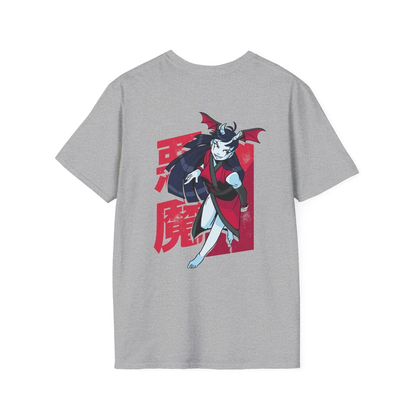 Demon Girl - Anime World - Unisex T-Shirt - Back Print - STREET STYLE