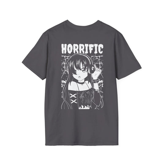 Horrific Dark Girl - Anime World - Unisex T-Shirt - Back Print - STREET STYLE