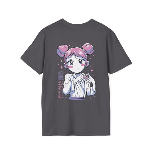 Anime Girl Heart - Anime World - Unisex T-Shirt - Back Print - STREET STYLE