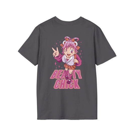 Beauty Chick - Anime World - Unisex T-Shirt - Back Print - STREET STYLE