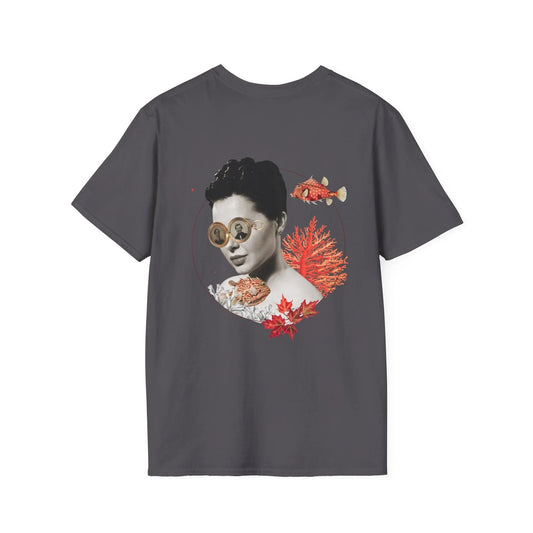 Coral - Quirky Collage - Unisex T-Shirt - Back Print - STREET STYLE