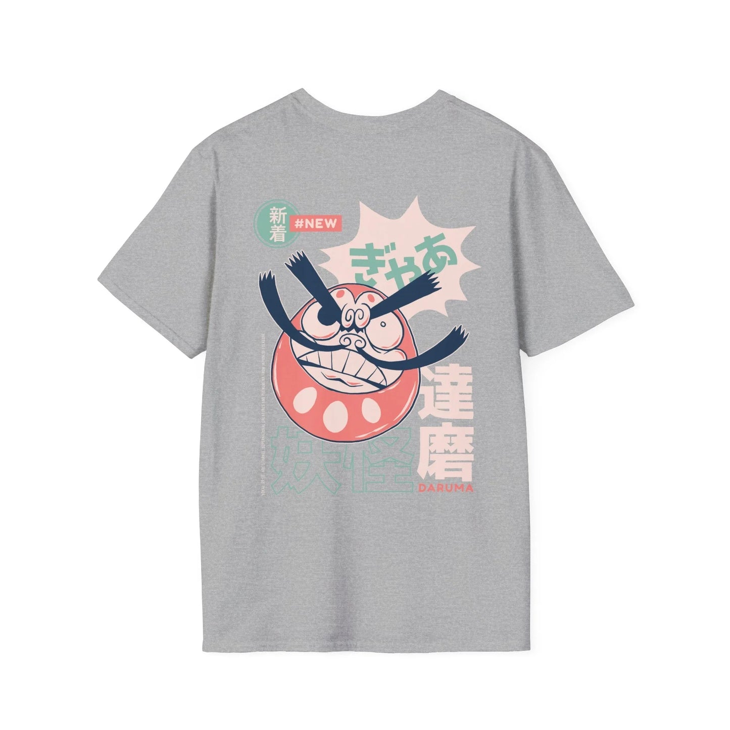 Daruma - Japanese Yokai - Unisex T-Shirt - Back Print - STREET STYLE