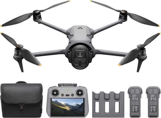DJI Mavic 4 Pro Combo Creator 512 GB con DJI RC Pro 2, drone con tripla fotocamera dotato di fotocamera Hasselblad da 100 MP con CMOS 4/3, volo fino a 51 minuti, tre batterie, hub di ricarica e altro