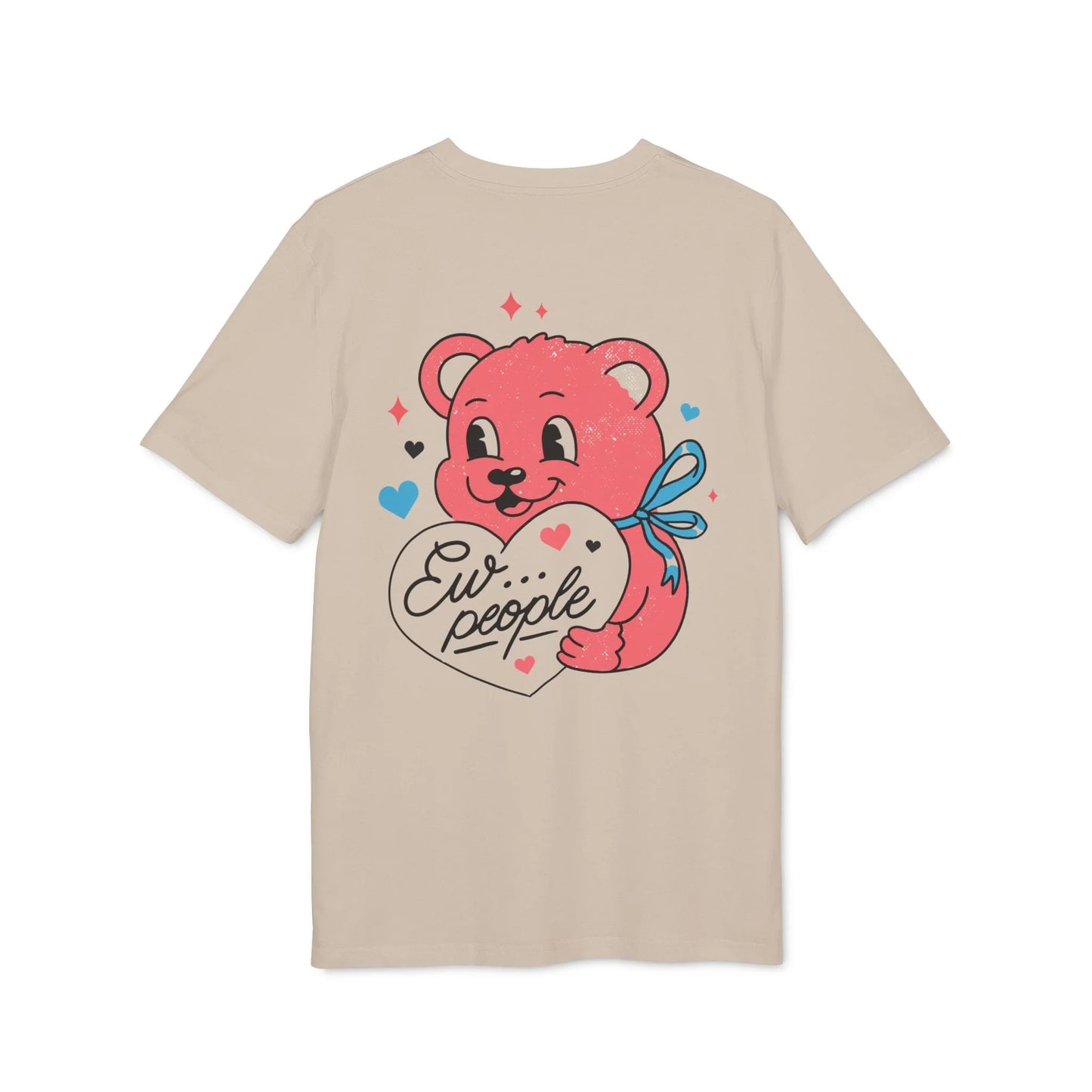 Ew... people - Antisocial Retro - Premium Bio Unisex T-Shirt - Back Print - STREET STYLE