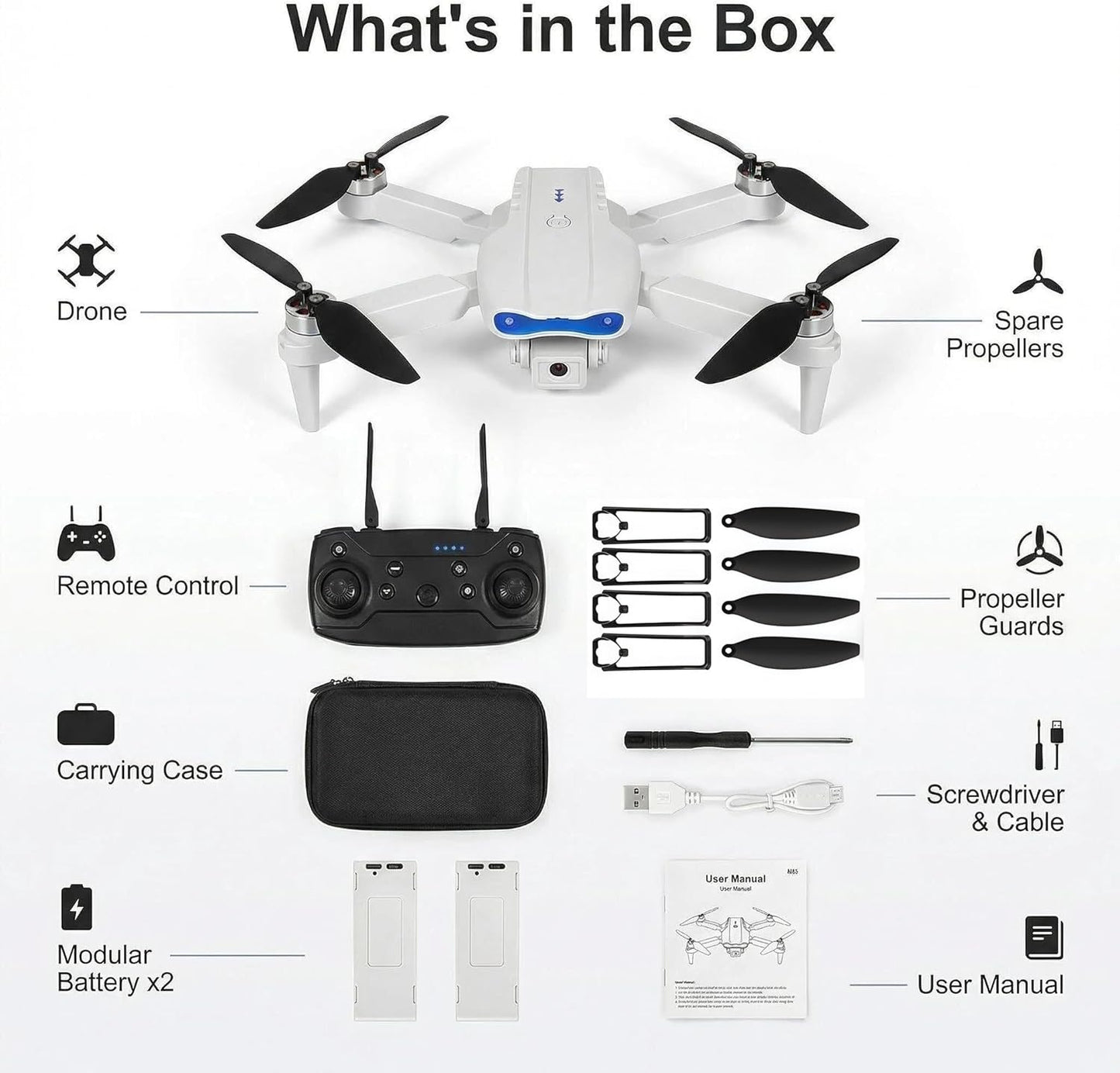 Drone con Telecamera 1080P HD, FPV Droni Telecomandati Mini Drone WiFi Video Diretta per Principianti e Bambini, Mantenimento dell'altitudine, Modalità Senza Testa