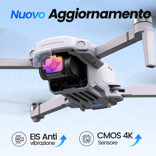 Holy Stone HS360E GPS 4K EIS Drone con telecamera per adulti, 249g leggero pieghevole FPV RC Quadcopter Drone con sensore da 12 megapixel, portata 6 km, ritorno automatico, seguimi, HS360S aggiornato