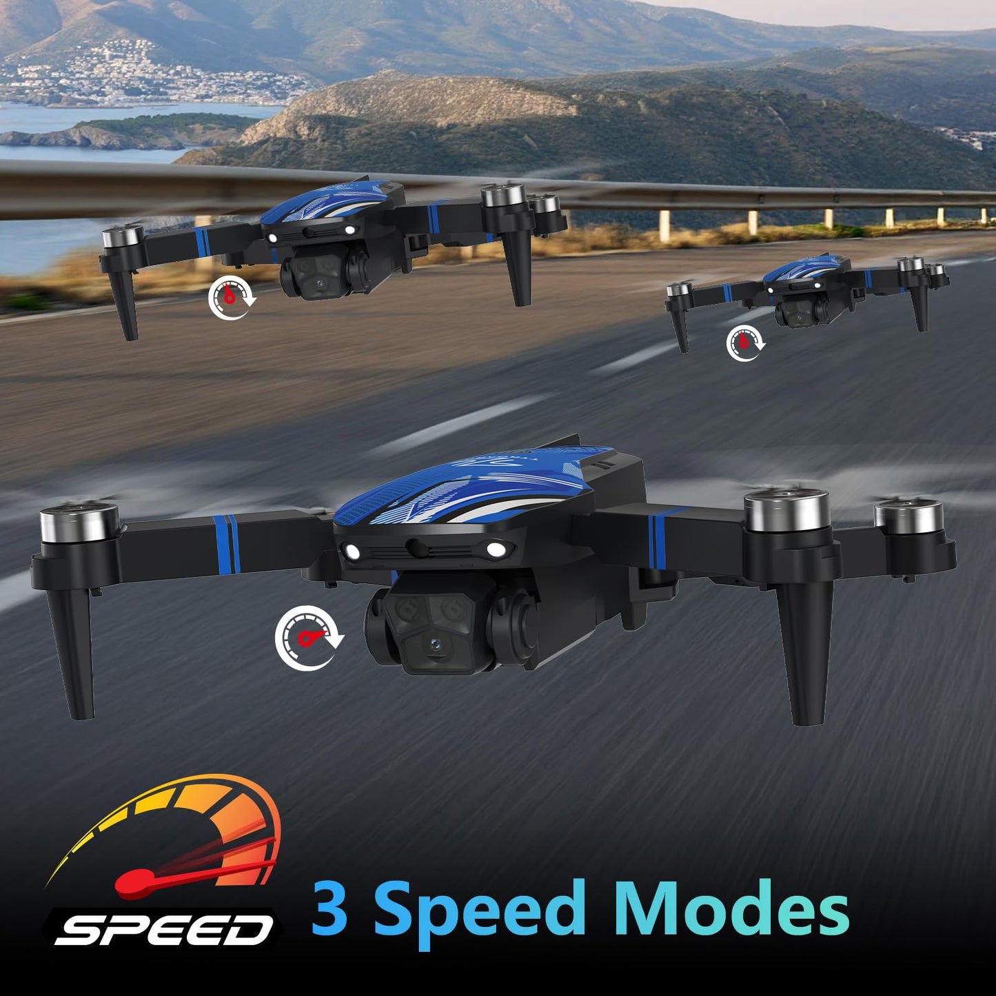 Drone con Fotocamera 4k per Adulti, Droni con 2,8 Pollici Schermo LCDProfessionisti, Evitamento Ostacoli 270°, Motore Brushless, Mantenimento dell'altitudine, RC Quadcopter per Principianti TT19LCD