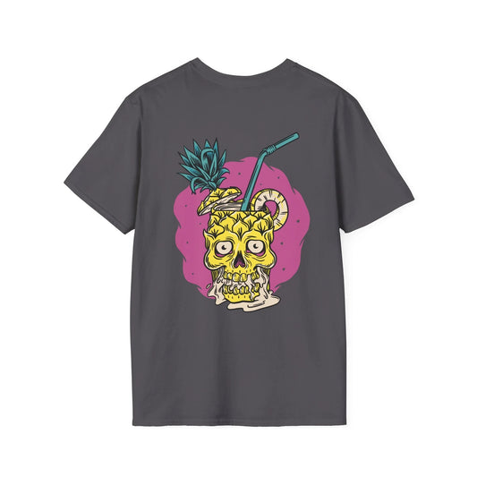 Pinneaple Skull - Summer Skulls - Unisex T-Shirt - Back Print - STREET STYLE
