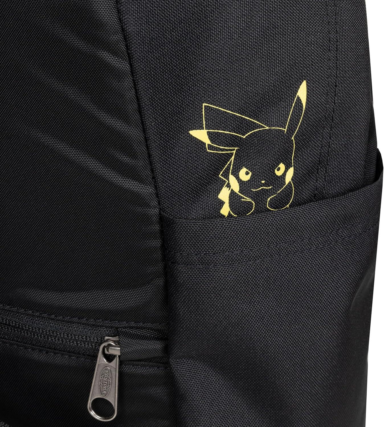 EASTPAK Day Pak Backpack 24 Litres Black and Yellow Limited Edition 2025 Side Pocket Bottle Holder and Back Pocket with Zipper - STREET STYLE