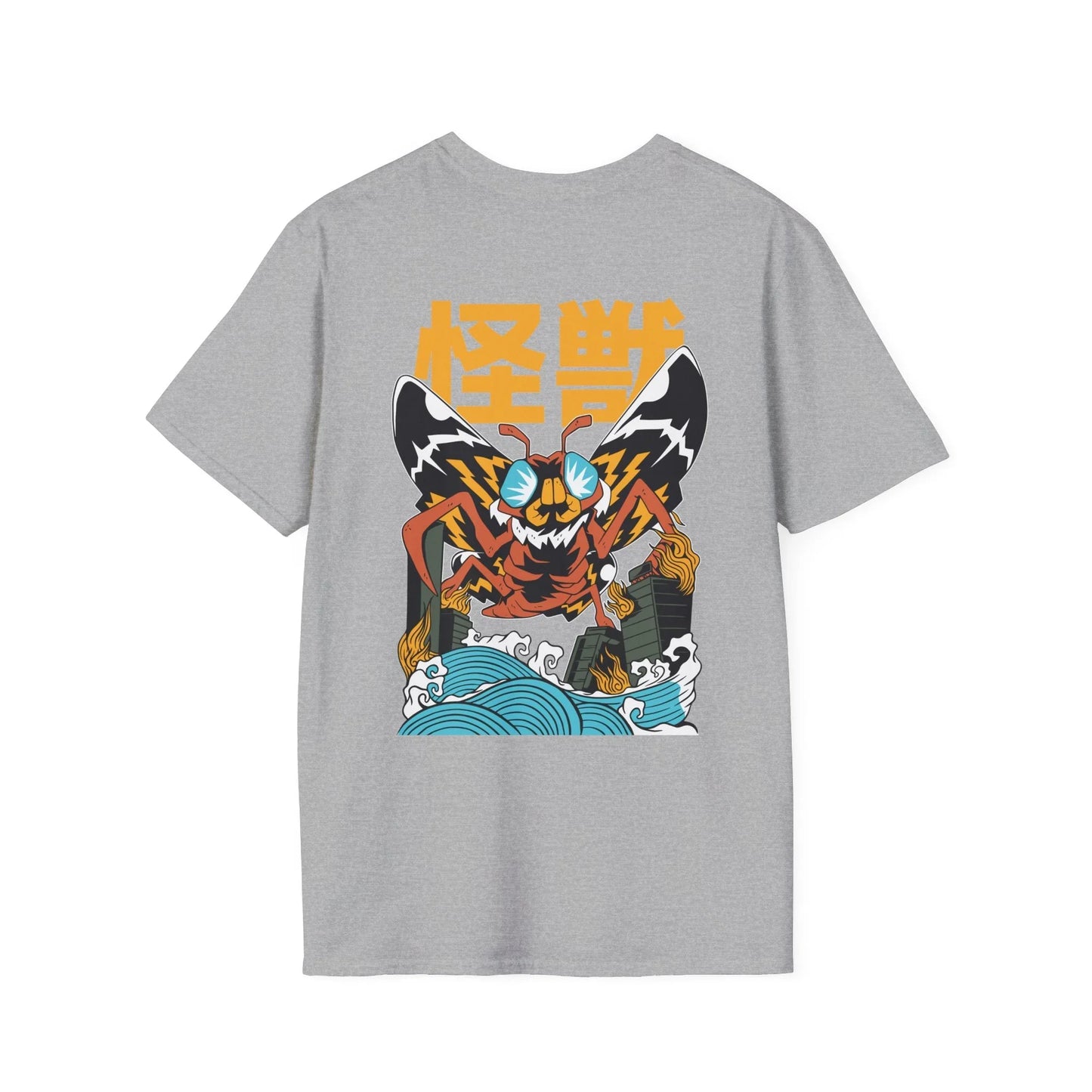 Moth - Kaiju Monster - Unisex T-Shirt - Back Print - STREET STYLE