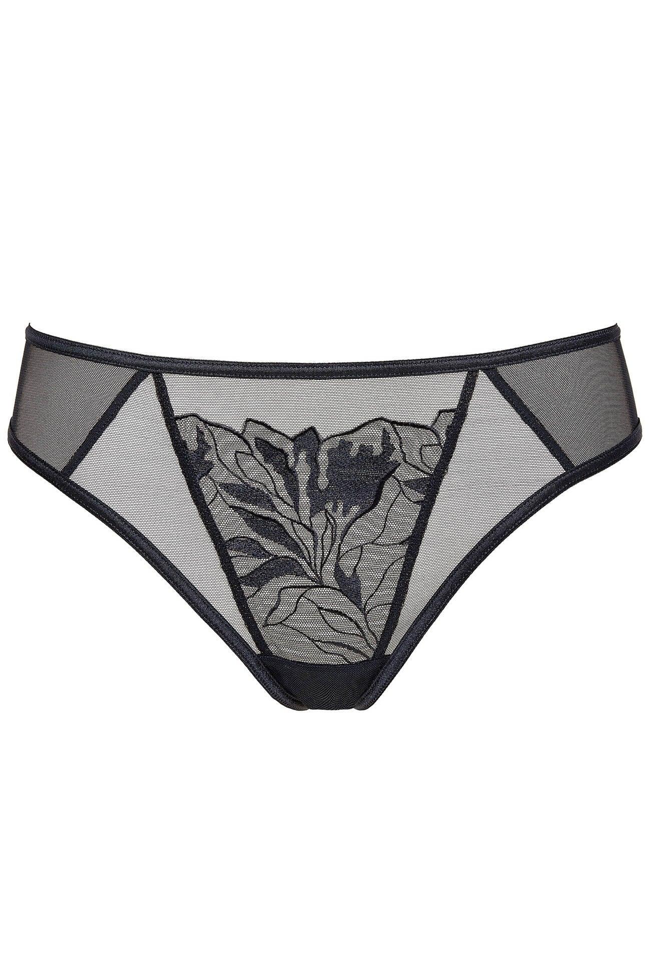 Sheer Mesh Thong Panty Gorteks Coco Black - STREET STYLE