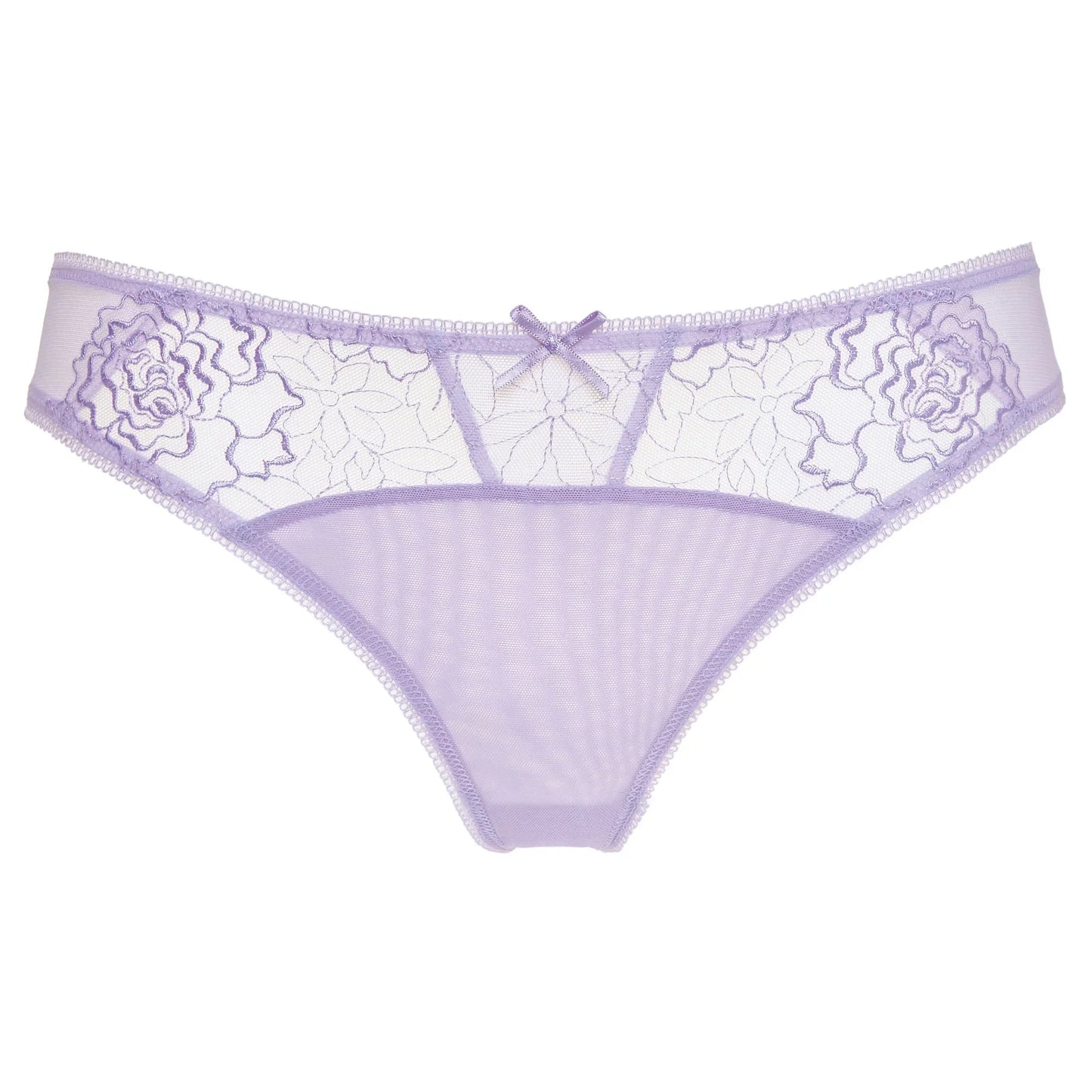 Semi Sheer Thong Panty Pamela Lavender - STREET STYLE
