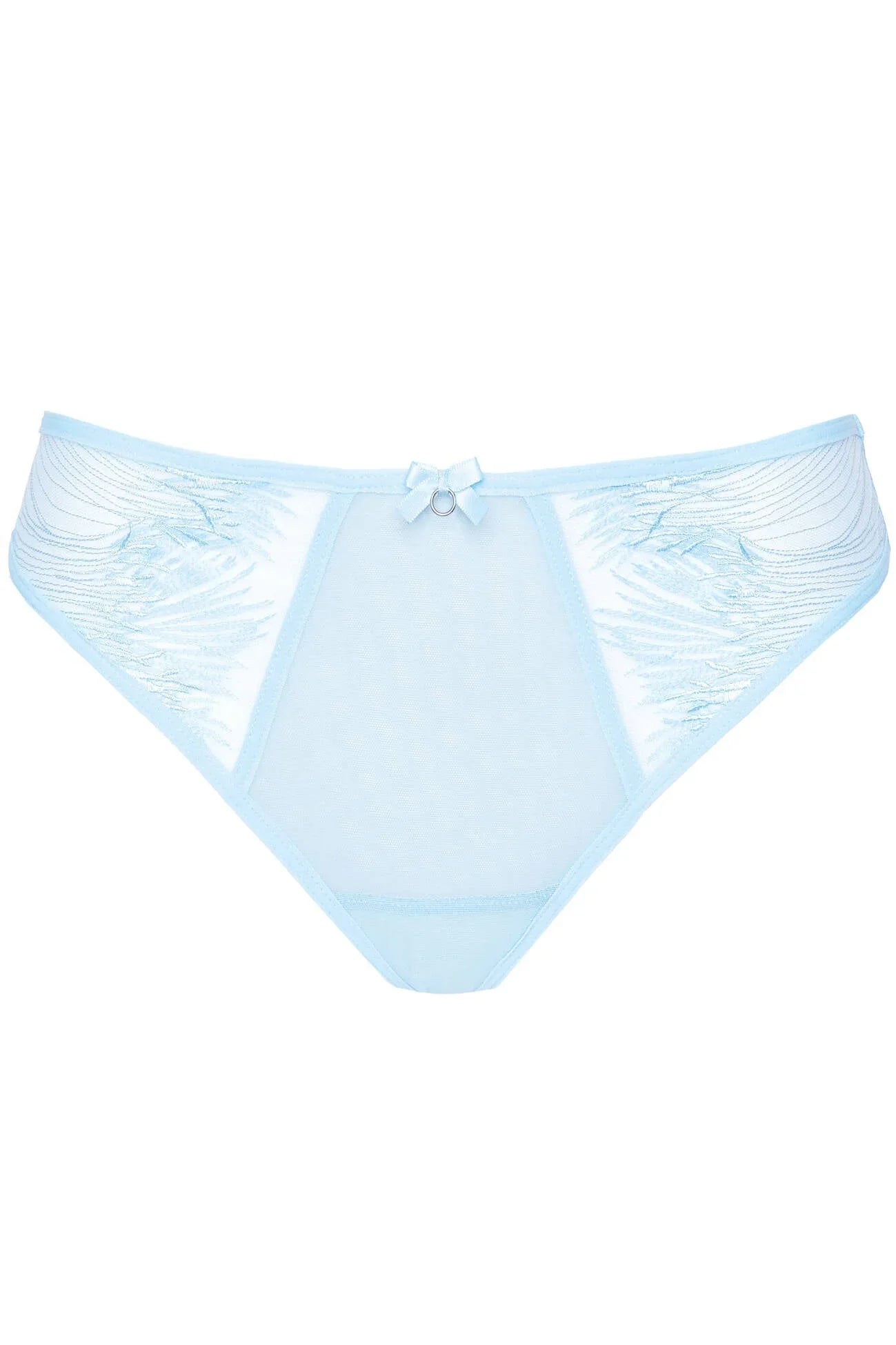 Sheer Mesh Thong Panty Gorteks Mable Baby Blue - STREET STYLE