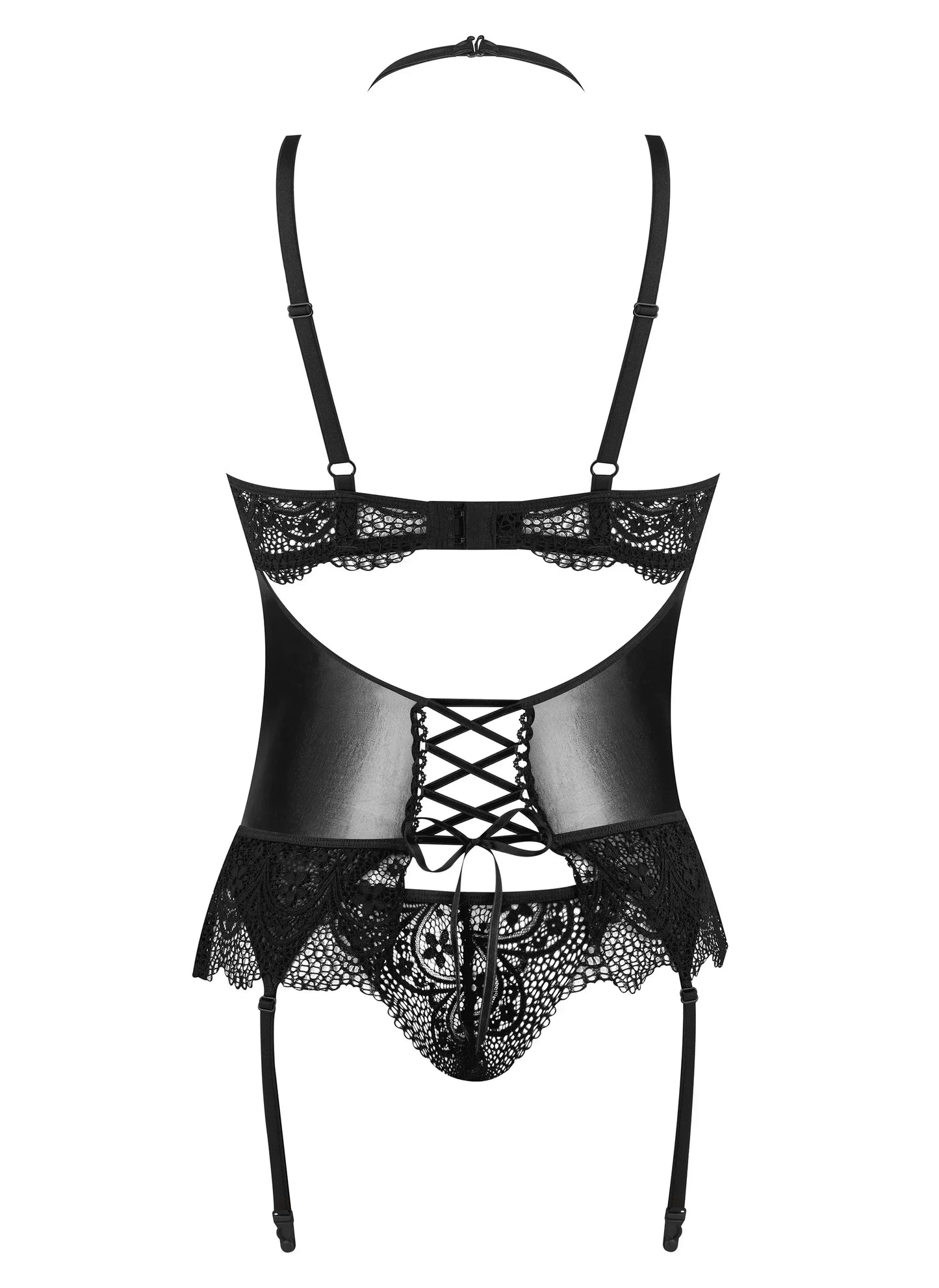 Beauty Night Noir Fantasy Sheer Lace Corset - STREET STYLE