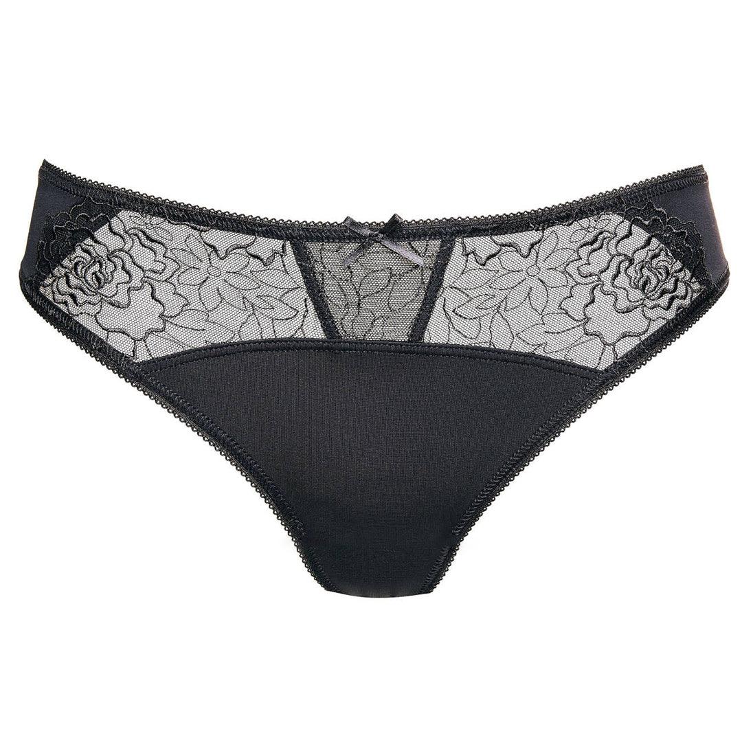 Semi Sheer Thong Panty Gorteks Pamela Black - STREET STYLE