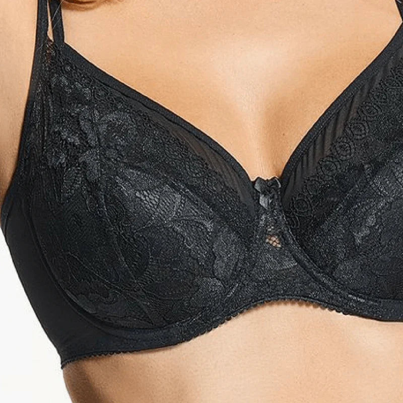 Lace Overlay Plunge Bra Kostar Lacy Love - STREET STYLE
