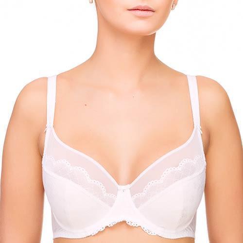 Full Figure Unlined Bra Lauma Vivian White - STREET STYLE