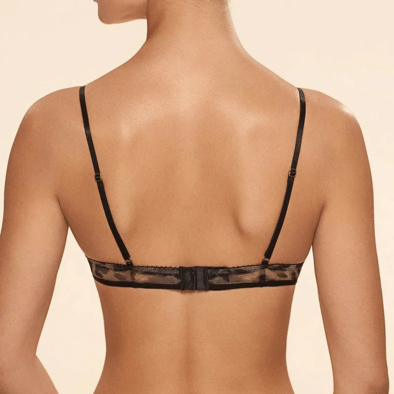 Ajour Burlesca Sheer Lace Triangle Wireless Bra - STREET STYLE