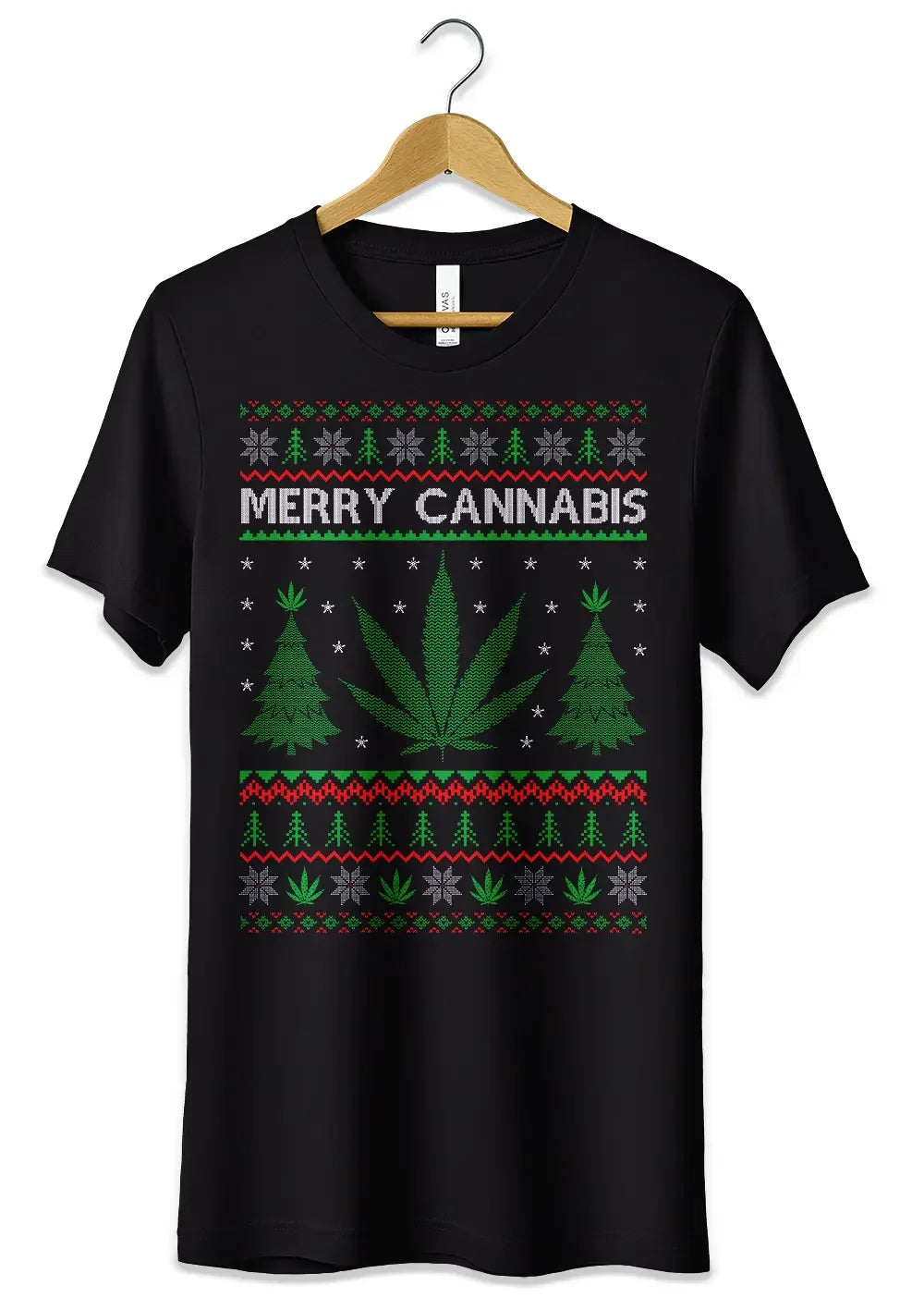 T-Shirt Maglietta Natalizia Merry Cannabis Natale - STREET STYLE