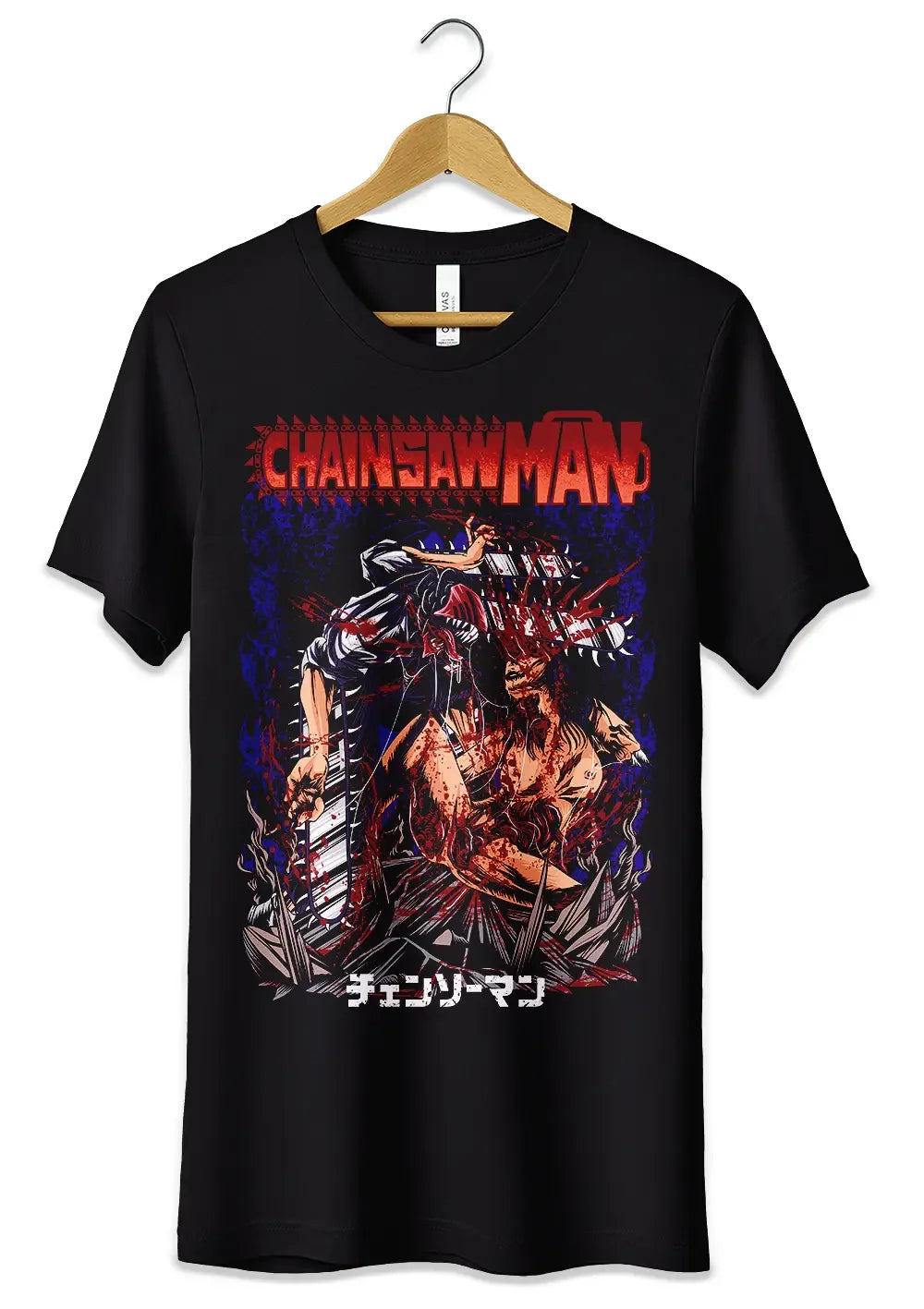 T-Shirt Maglietta Splatter Chainsaw Man Anime - STREET STYLE