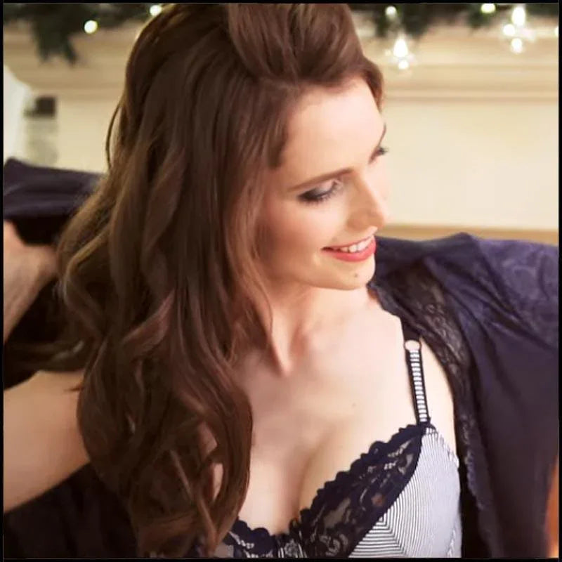 Unlined Full Figure Lace Bra Lauma Navy - STREET STYLE