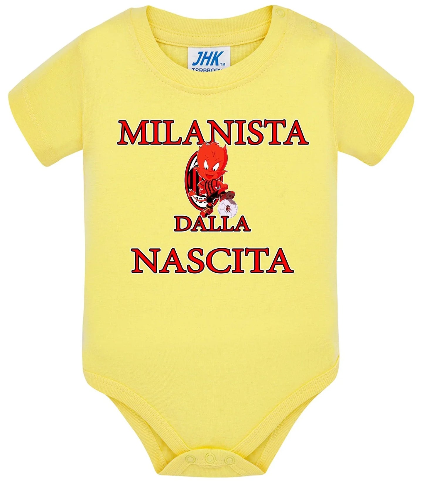Milanista Dalla Nascita Body da bambino/a a maniche corte 100% cotone JHK - STREET STYLE