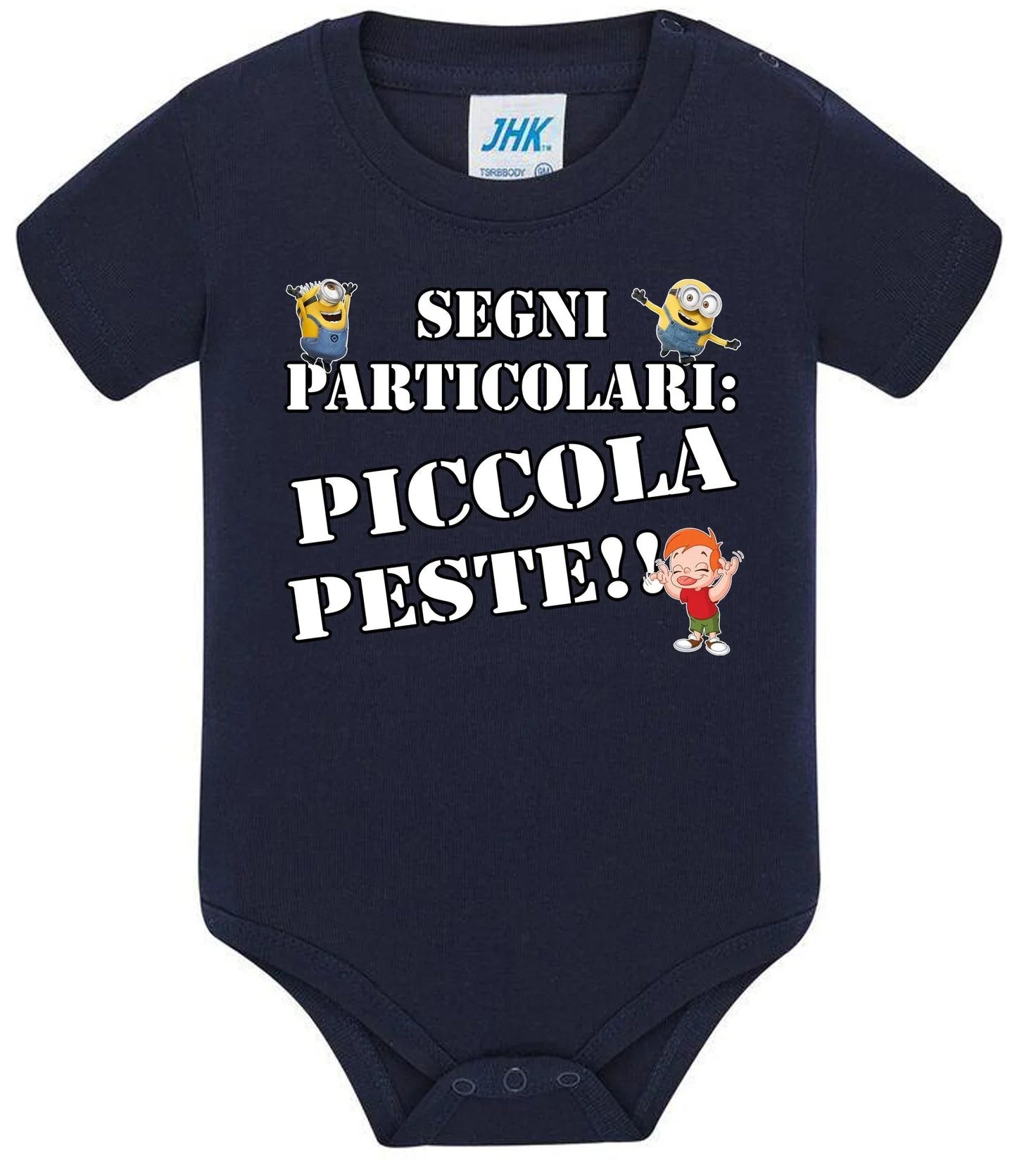 Segni Particolari Piccola Peste Body da bambino/a a maniche corte 100% cotone JHK - STREET STYLE