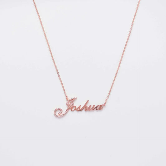 Full Silver Diamond Pendant Necklace - diamond necklace - STREET STYLE