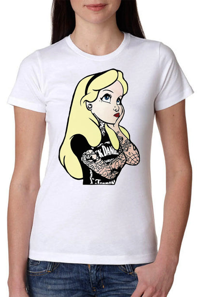 Alice Jack Daniel Princess Cartoon 2050-2-1 Lady Donna 100% Cotone Pettinato JK - STREET STYLE