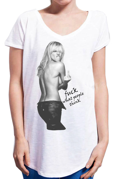 Heidi Klum Fuck Supermodella Stilista e Conduttrice The legend 18-18 Urban Slub Lady Donna Cotone 100% Fiammato JK - STREET STYLE