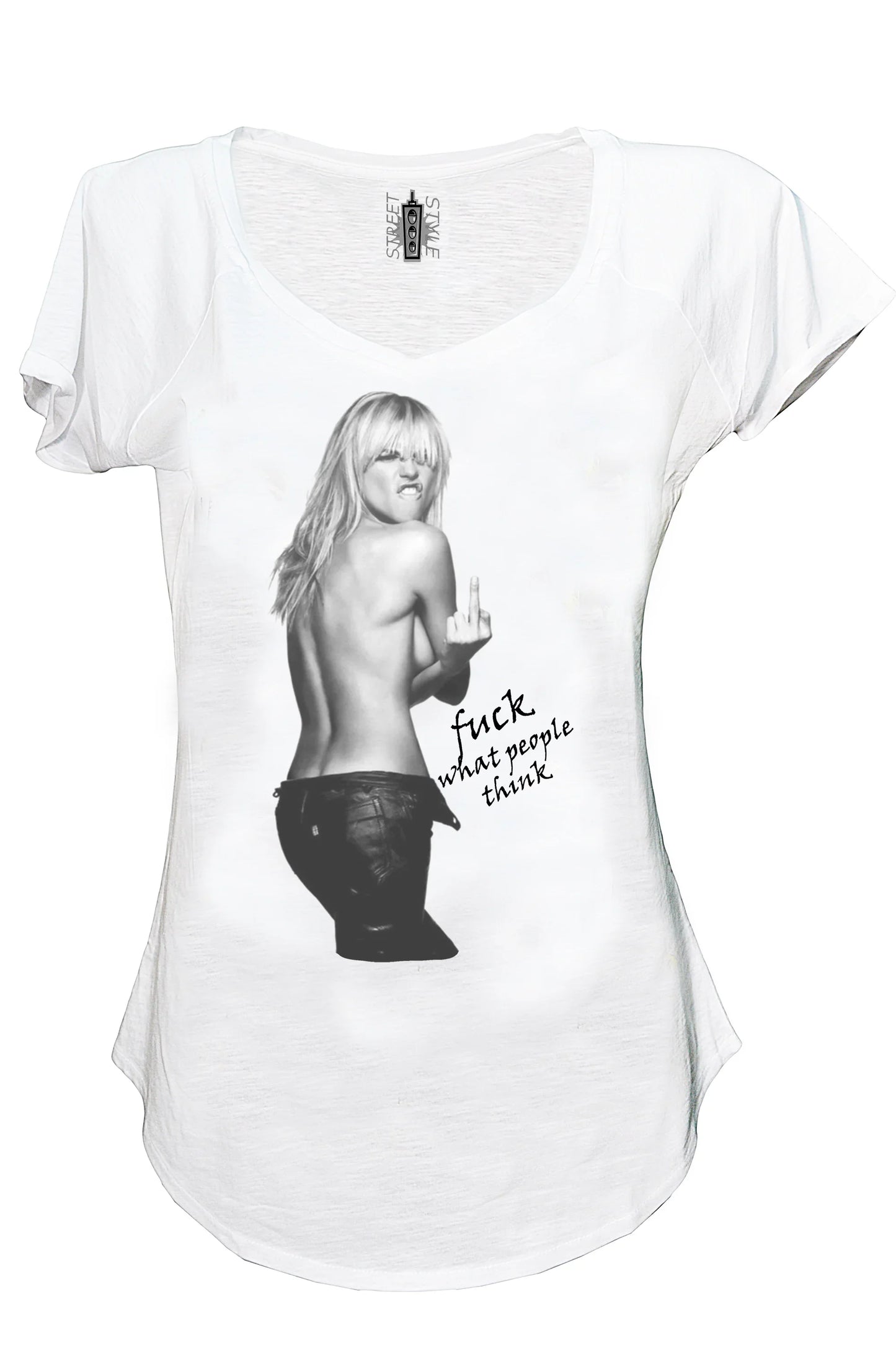 Heidi Klum Fuck Supermodella Stilista e Conduttrice The legend 18-18 Urban Slub Lady Donna Cotone 100% Fiammato JK - STREET STYLE