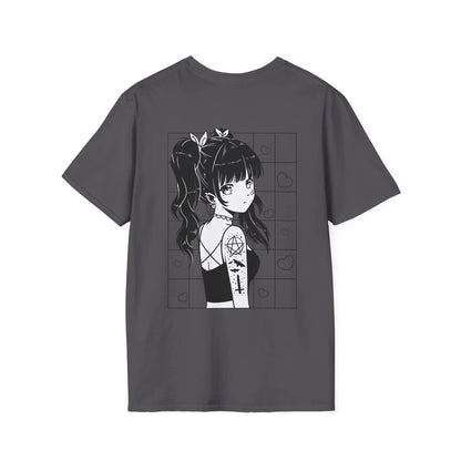 Dark Cute Anime Girl - Anime World - Unisex T-Shirt - Back Print - STREET STYLE