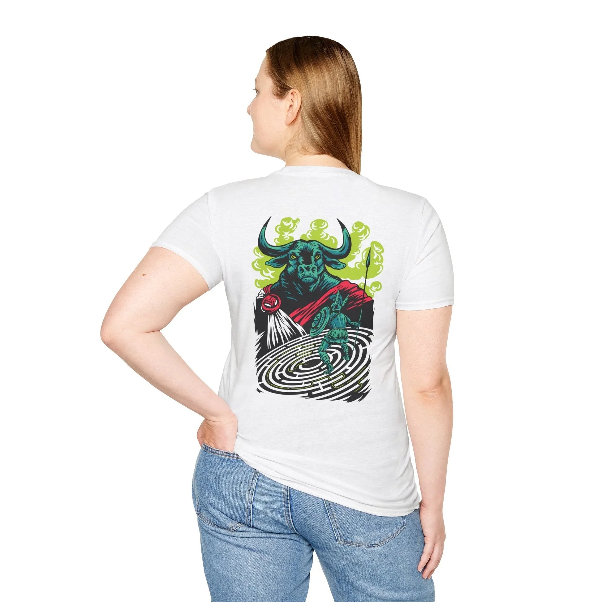 Minotauro - Greek Mythology - Unisex T-Shirt - Back Print - STREET STYLE