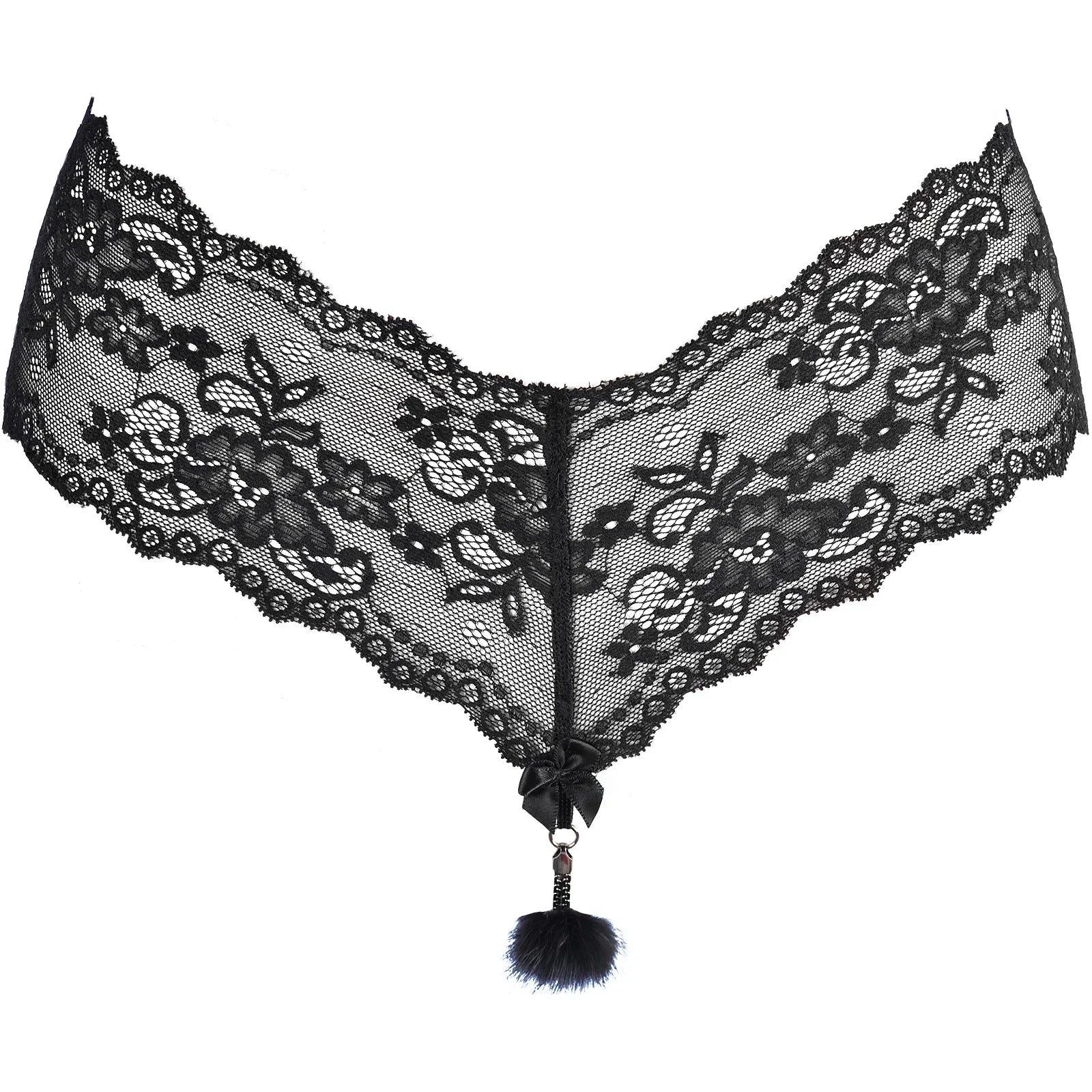 Ultra Sexy Fur Chain Lace String Panty Axami Pussycat - STREET STYLE
