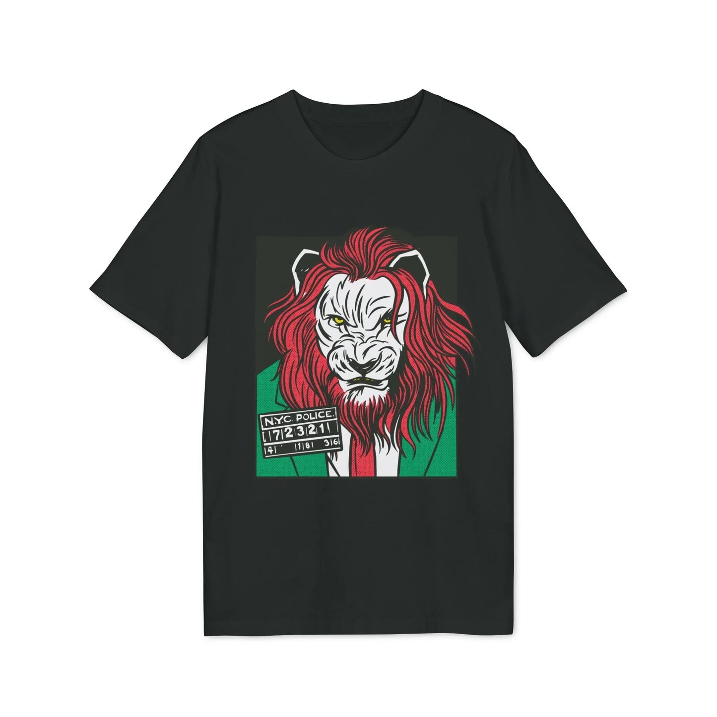 Lion Boss - Comic Mafia - Premium Bio Unisex T-Shirt - Front Print - STREET STYLE