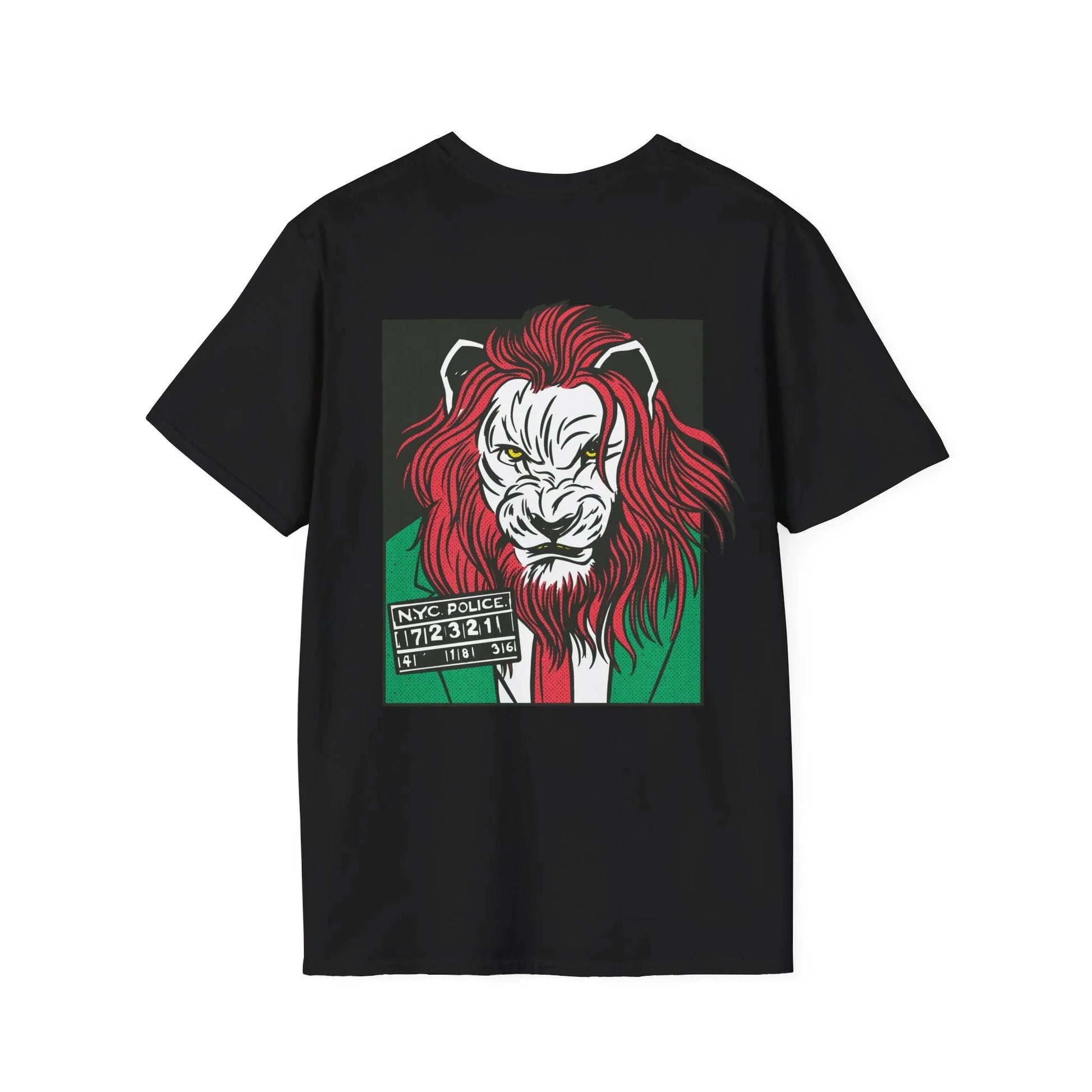 Lion - Comic Mafia - Unisex T-Shirt - Back Print - STREET STYLE