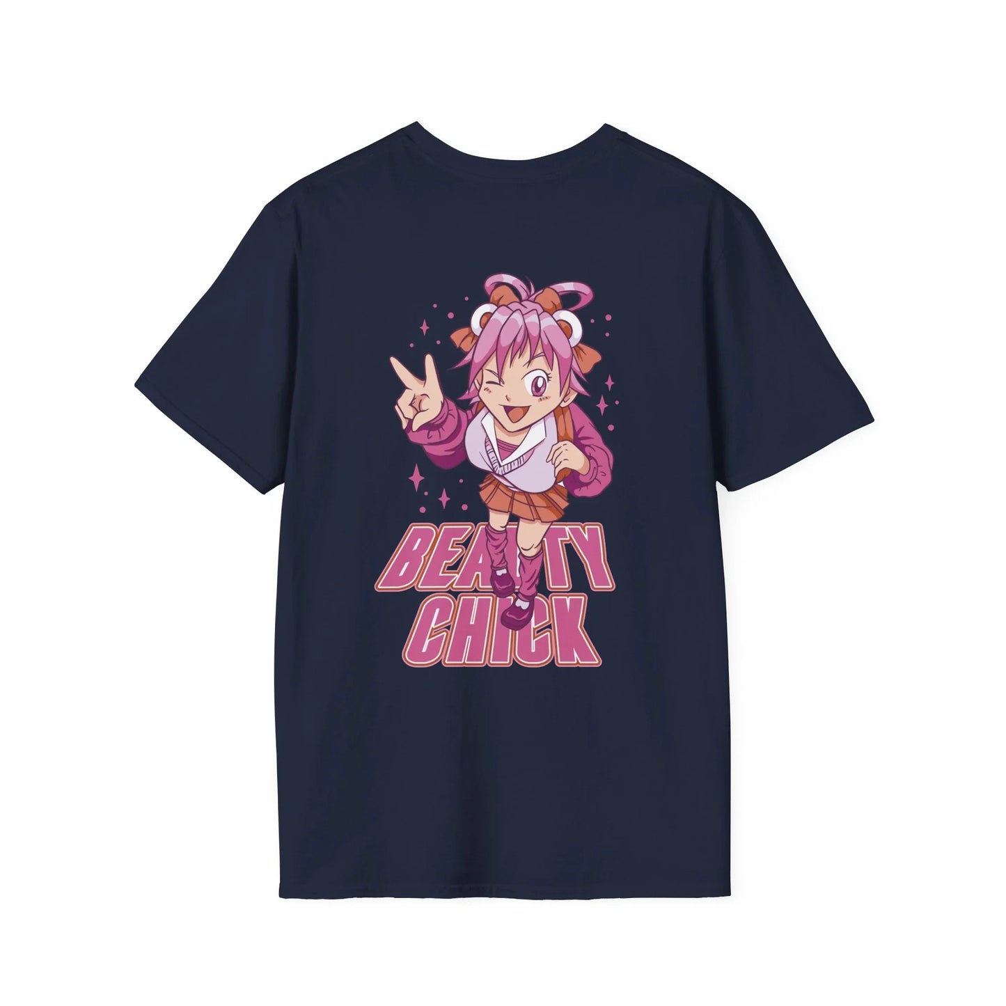 Beauty Chick - Anime World - Unisex T-Shirt - Back Print - STREET STYLE