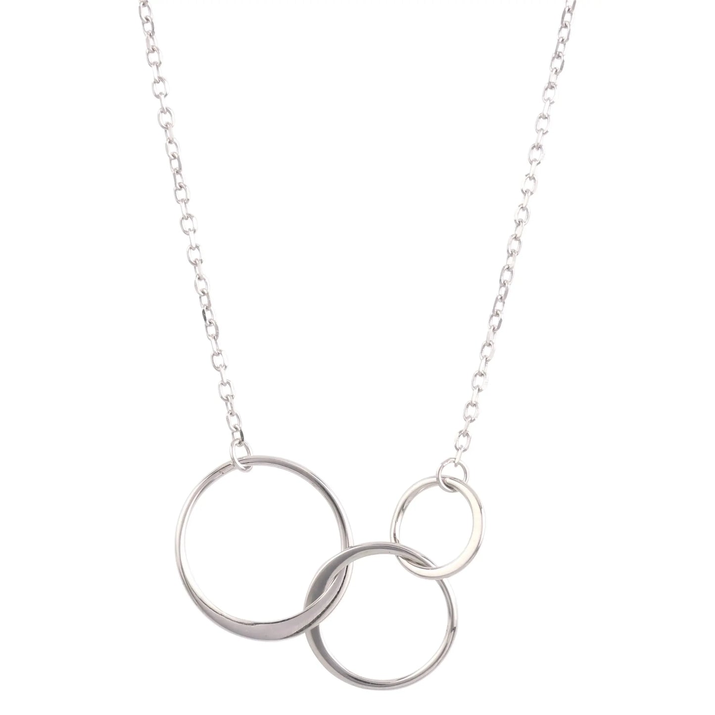 Three Circle Pendant Necklace - Interlocking necklace - STREET STYLE