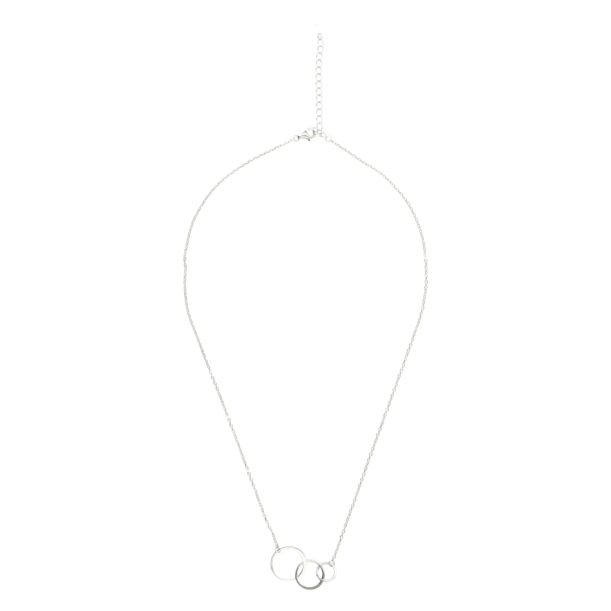 Three Circle Pendant Necklace - Interlocking necklace - STREET STYLE