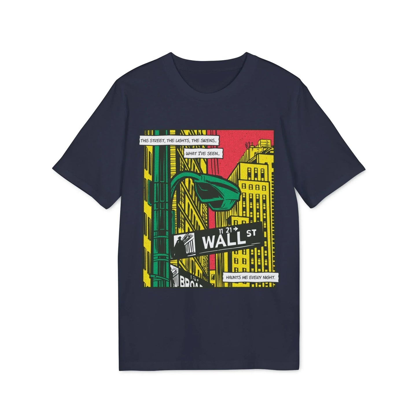 Wall Street - Comic Mafia - Premium Bio Unisex T-Shirt - Front Print - STREET STYLE