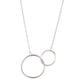 Two Circle Interlocking Pendant Necklace - STREET STYLE