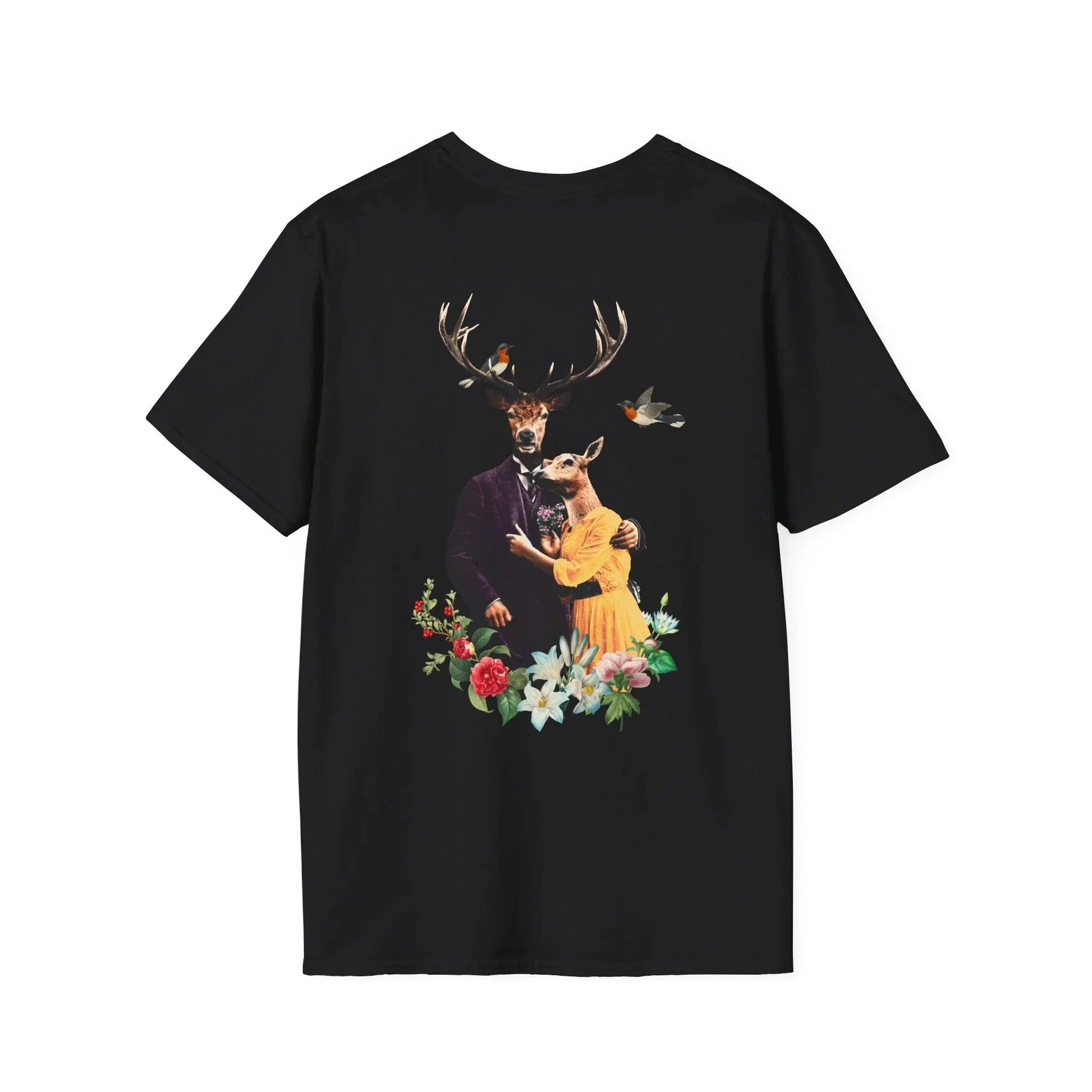 Deers - Animal Human - Unisex T-Shirt - Back Print - STREET STYLE