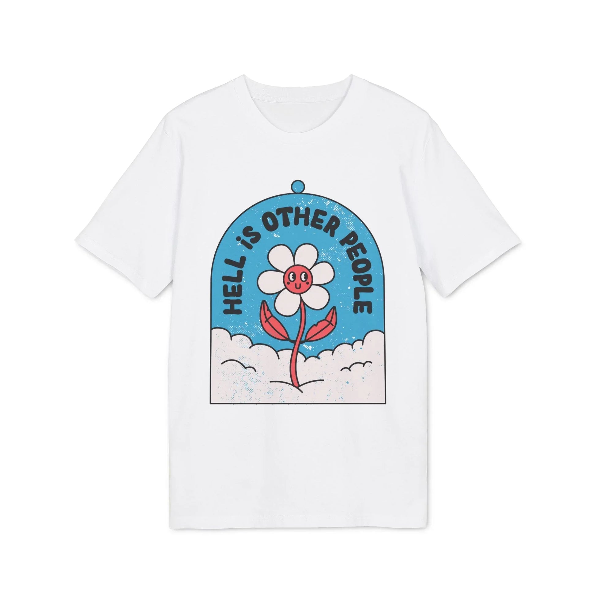 Hell is other People - Antisocial Retro - Premium Bio Unisex T-Shirt - Front Print - STREET STYLE