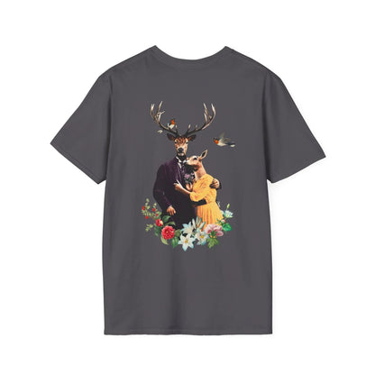 Deers - Animal Human - Unisex T-Shirt - Back Print - STREET STYLE