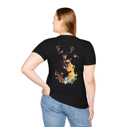 Deers - Animal Human - Unisex T-Shirt - Back Print - STREET STYLE