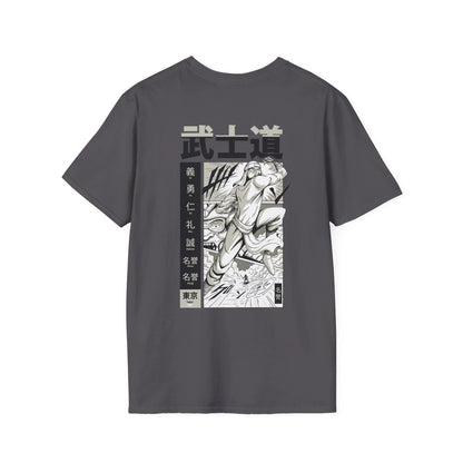 Defeated by the Ninja - Samurai Manga - Unisex T-Shirt - Back Print - STREET STYLE